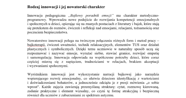 Wakacyjne materiały o emocjach dla dzieci – gazetka, bajkowa innowacja pedagogiczna, scenariusze zajęć