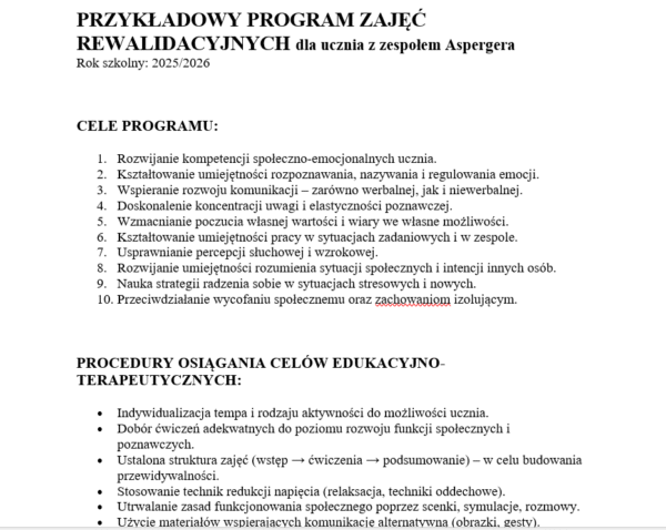 Rewalidacja 2025/2026- kompletny pakiet materiałów dla nauczycieli i terapeutów (programy, tematy, sprawozdania, gry)