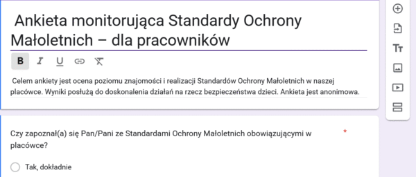 Ankiety diagnostyczne i ewaluacyjne 2025/2026 – Czynniki chroniące i ryzyka + Standardy Ochrony Małoletnich
