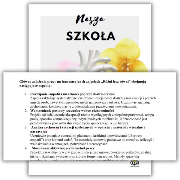 Interaktywny projekt edukacyjny „Różni, lecz równi”- szkolna kampania empatii i zrozumienia