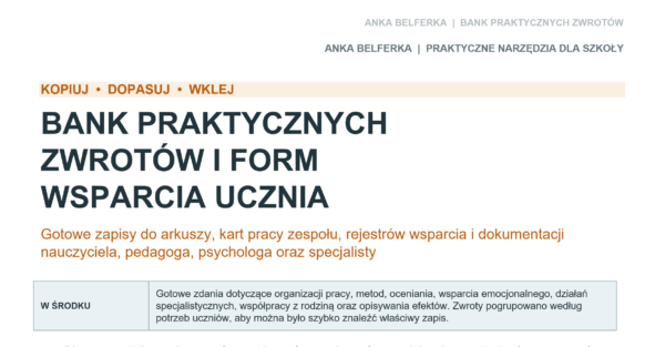 Teczka pedagoga i psychologa szkolnego 2026/2027 – plany pracy, wpisy do dziennika i arkusze obserwacji