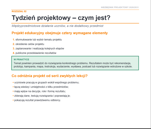 Niezbędnik wychowawcy 2026/2027 – plany pracy, Kompas Jutra, godziny bezpieczeństwa i tydzień projektowy